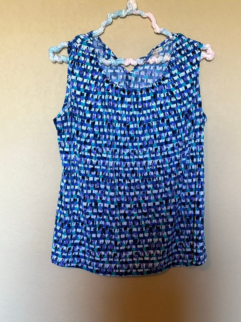 Blue Roz&Ali Sleevless Tank top/ Blouse Size 1x